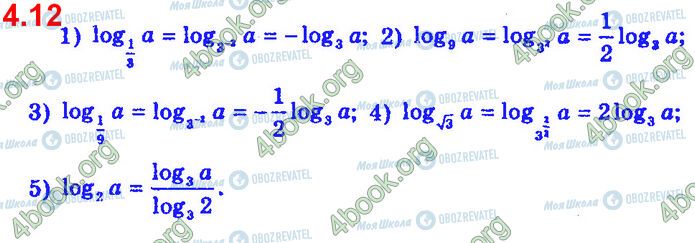 ГДЗ Алгебра 11 класс страница 4.12